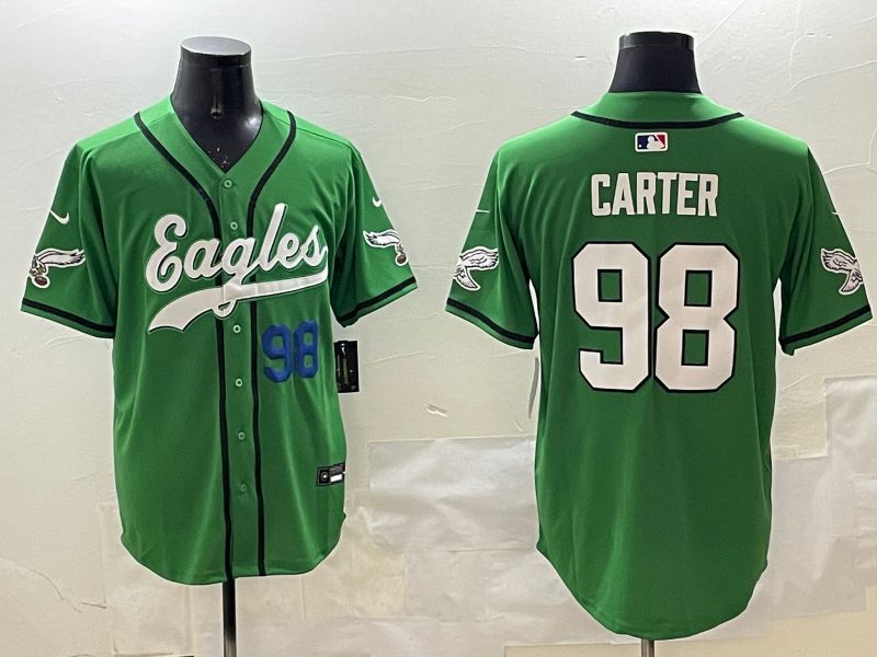 Men Philadelphia Eagles #98 Carter Green three generations Jointly Name 2025 Nike Limited NFL Jersey style 11